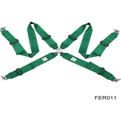Kylin Racing 3 Inches 4 Points Green Color Car Seat Safety Belt FER011