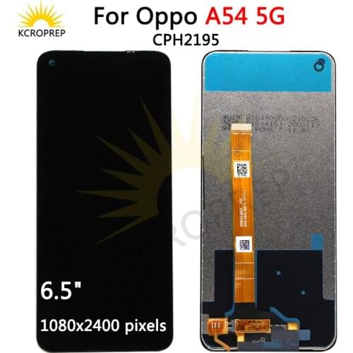 Original 6.5" For Oppo A54 5G CPH2195 LCD Display Screen Frame Touch Panel Digitizer For Oppo A54 5G Repair LCD Replacement