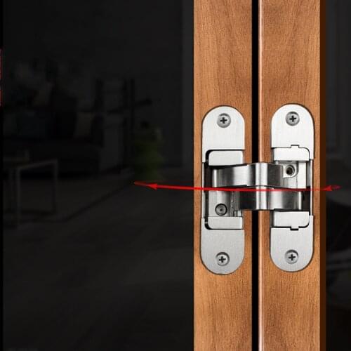 Stainless Steel Folding Door invisible hinge 180 degree casement adjustable hidden cross hinge household connection hardware