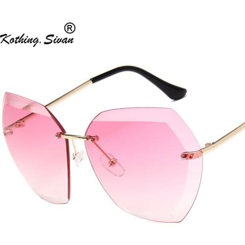 Frameless Sunglasses 2019 New Fashion Male Reflective Square Ocean Vintage Sport Driving Sun Glasses For Men Women Girls Oculos