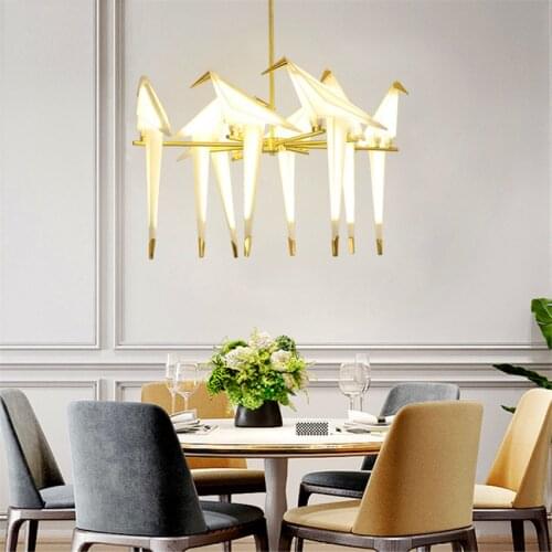 Modern Birds Cage Paper Chandelier Restaurant Bedroom room Kids room chandelier Designer Origami pendant lamp