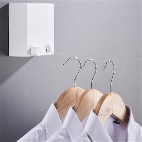 Invisible Clothesline Wall-Mounted Punch Free Hanger Travel Home Drying Rack Portable Hotel Clothes Holder Bathroom Towel Rope