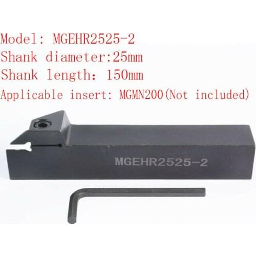 1pc MGEHR MGEHR2525-2 grooving turning tools 25x150mm 2mm width cutter lathe For MGMN200 External Grooving Cut-Off Toolholder