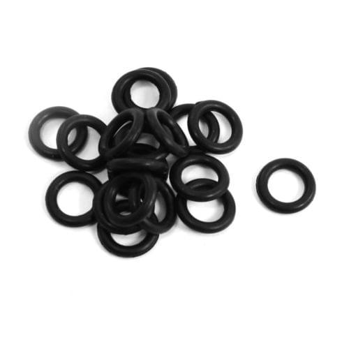 10mm x 6mm x 2mm Rubber Oil Seal O Ring Gasket Washer Black 100Pcs