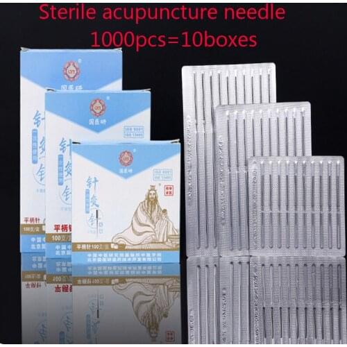 1000pcs Multi Size Chinese Acupuncture Needles Therapy Face Disposable Sterile Acupuncture Needle one by one pack wholesale