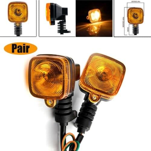 2pcs Motorcycle Turn Signals Flasher Indicators Lights Blinker Universal Cafe Racer Halogen Bulbs Directional Accessories Amber