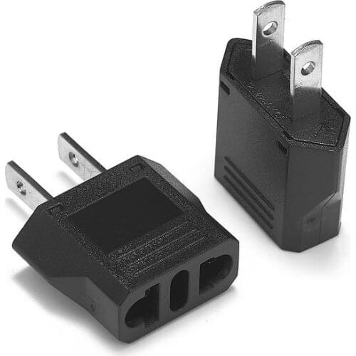 3pcs US American Plug Adapter 2 Pin EU European Euro To US Travel Adapter Plug Outlet Power Converter Electric Socket