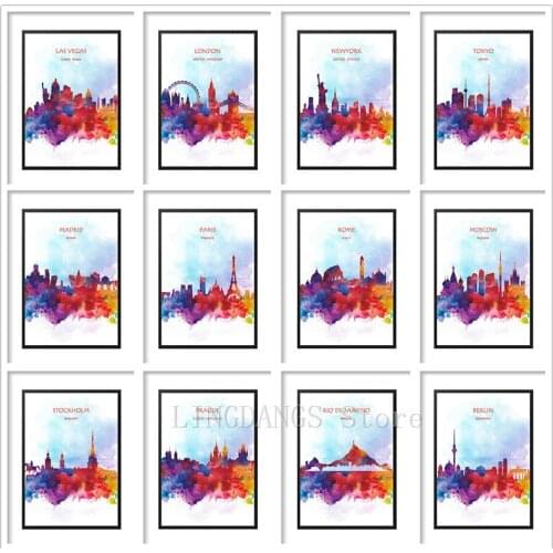 5D DIY Diamond Painting Amsterdam London Tourist Travel Paris Diamond Mosaic Colorful City Scenery Embroidery Cross Stitch Decor