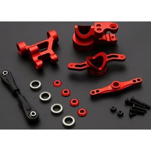 Aluminum Push-Pull Steering Wiper Arm Double Cog 15T 17T Kit for 1/5 Scale LOSI 5IVE-T Rovan LT and SLT