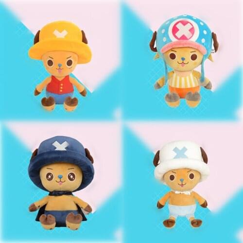 Anime One Piece 25CM Mokey Luffy Tony Chopper Short Plush Doll Toys Children Pet Birthday Gifts Kawaii Mini Bedroom Pop
