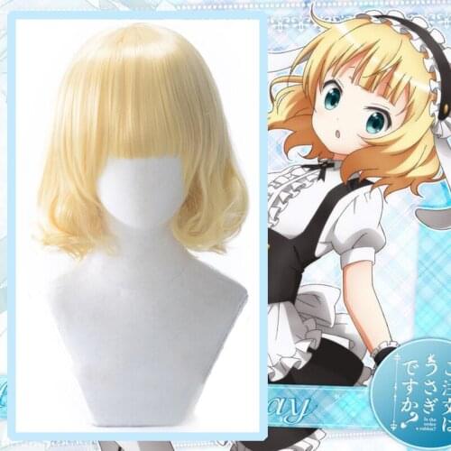 Anime Is the Order A Rabbit? Cosplay Wigs Sharo Kirima Cosplay Wig Synthetic Wig Hair Halloween Party Gochuumon Wa Usagi Desu Ka