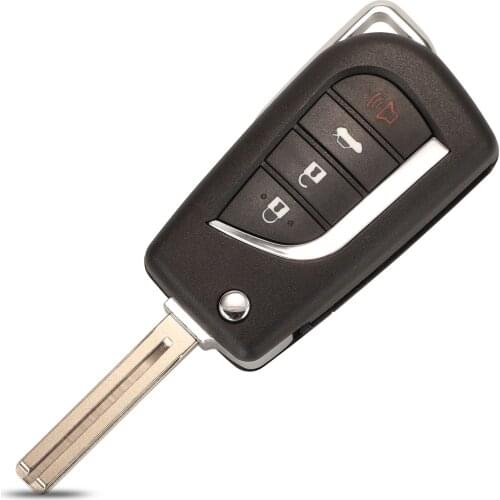 Bilchave 4Button Replacement For Toyota Levin Camry Reiz Highlander Corolla RAV4 FOB Flip Remote Car Key ShellWith Toy48 Blade