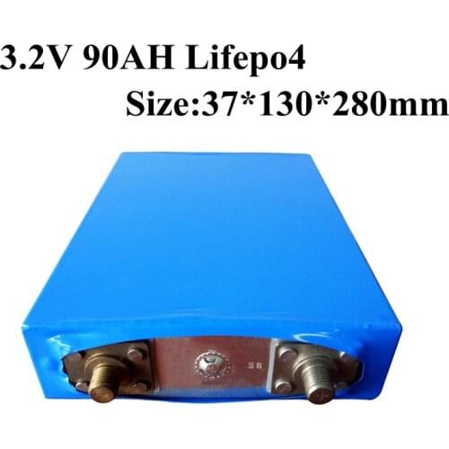 Large Capacity 90Ah Lifepo4 3.2v Cell Big Battery Not 100ah Solar Lifepo4 Battery Power Pack Electric Vehicle Lithium Batteries