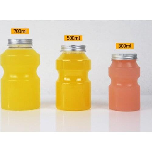 Water bottle Beverage bottle, spot plastic PET net infrared sell packaged milk tea bottle, with rubber stopper