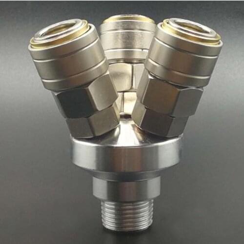 3 Ways 1/2" BSP Male C Type Air Hose Quick Coupler Socket Connector High Quality Self-locking