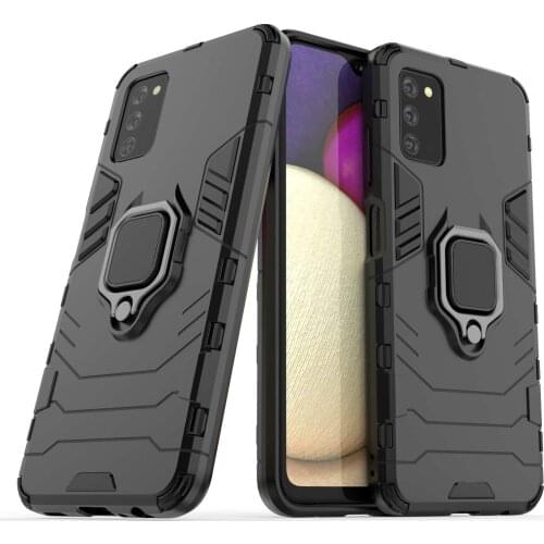 Case for Galaxy A03S Carnival Bracket Shockproof Metal Finger Ring Cover for Samsung Galaxy A03S