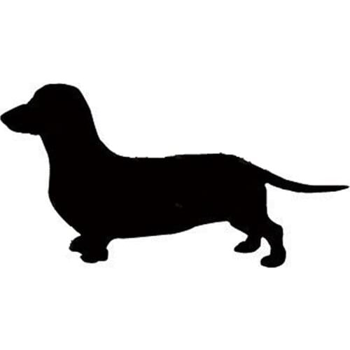 Dawasaru Cute Dachshund Dog Car Sticker Personalized Sunscreen Decal Truck Motorcycle Auto Accessories Decoration PVC,12cm*7cm