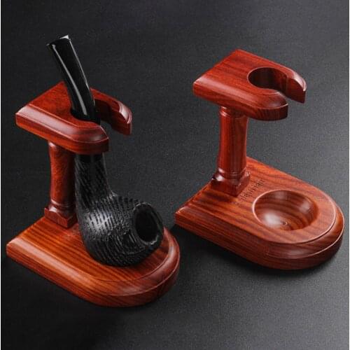 Tobacco Pipe Holder Sandalwood Smoking Pipe Holder Classic Retro Display Stand Rack