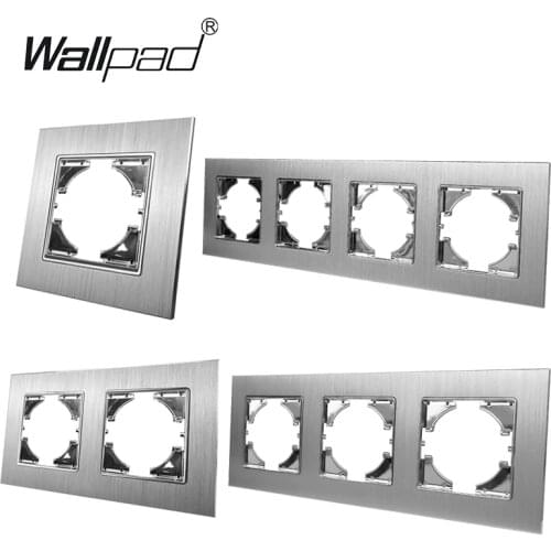 DIY Silver Metal Frame for Module EU Standard Switch And Socket Aluminum Frame Wallpad L6 Series
