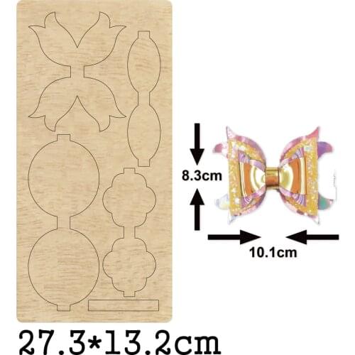3D Bow-Knot Headband Cutting Mold Wood Dies 4 Layers Bow For DIY Headwear Crafts Fit Common Die Cutting Machines on the Market