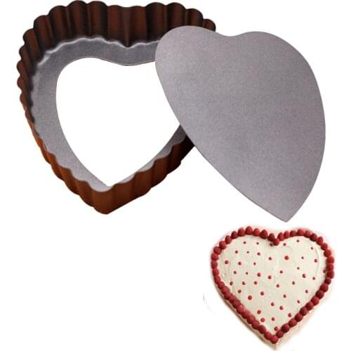 4 inches Heart Shaped Cake Pan with Removable Bottom kitchen accessorie Baking Dish Confectionery cake Tools