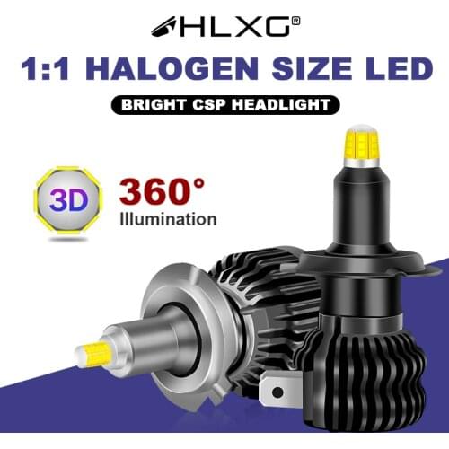 HLXG h1 led canbus 6000K 60W 12V bulb Light H1 h7 led car headlight 9005 9006 360 HB3 HB4 H8 H9 lampada lamp 20000LM luces CSP