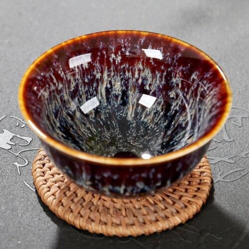 Chinese Ceramic Tea Cups Vintage Teacup Kiln Change Master Cup Kung Fu Tea Set Accessories Porcelain Teacup Tea Bowl for Puer