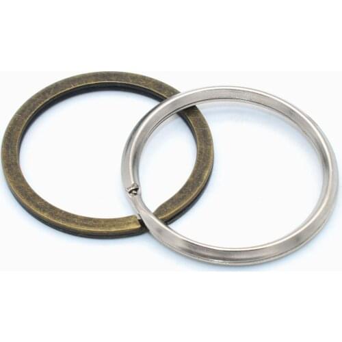 Key Ring 35mm Keychain Silver Split Ring Iron Jump Ring Round Ring DIY Charm Jewelry Accessories Leather Purse Handbag Hardware