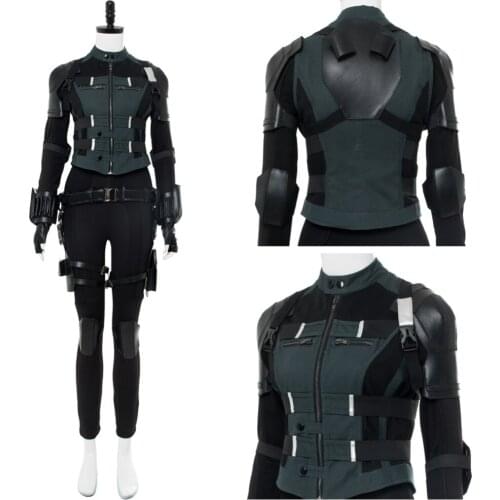 Natasha Romanoff Costume Cosplay Outfit Jumpsuit Gown Adult Women Halloween Carnival Costumes