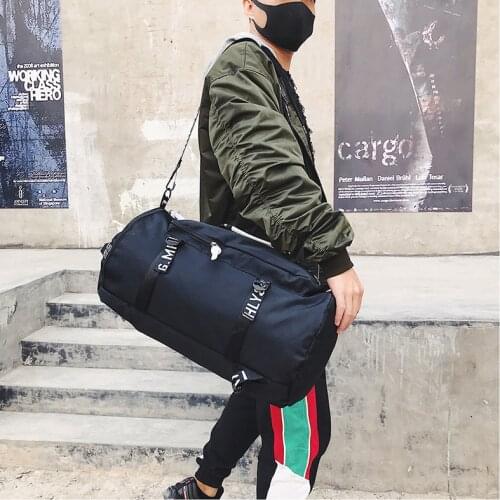 Mens Large Gym Bags For Fitness Womens Letter Printed Sports Bag Single Shoulder Travel Bag Sac De Sport Bag 2021