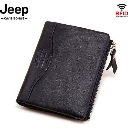 Men Wallet Genuine Leather Business Foldable Wallet Luxury Billfold Slim Cowhide Credit Card/ID Holders Inserts Coin Purses Bag