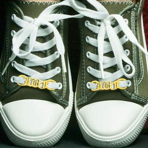 Personalized Custom Name Shoe-buckles for Women Stainless Steel Customized Nameplate Shoelace Buckle Accessories Charm Jewelry