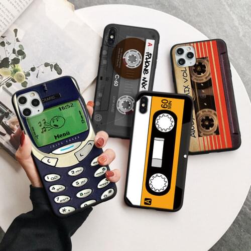 Retro Vintage Camera Cassette Phone Case For iPhone 12 11 Pro X XR XS MAX 7 8 6 6s Plus 5 5S SE 2020 12Mini Silicone Cover Coque