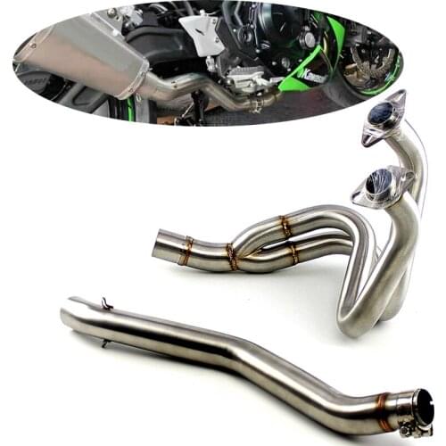 NINJA650 Z650 Motorcycle Full Exhaust Systems Middle Pipe without Muffler Header For KAWASAKI NINJA 650 2016 2017 2018 2019 year