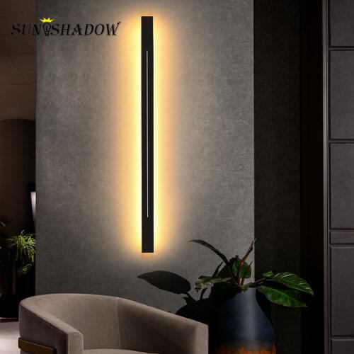 Modern Led Wall Light 110V 220V Sconce Wall Lamp Black&Gold for Living room Bedroom Bedside Light Aisle Lamp Cirridor Light Home