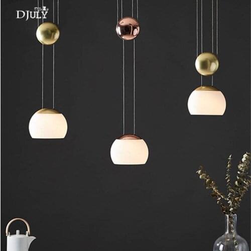 Nordic design Beating Glass Ball pendant lights luxury living room decoration creative dining room led hanging light fixtures