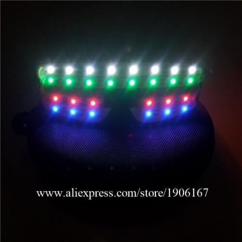 LED Luminous Glasses Laser Man Show Glasses Nightclub Performers Props Party Dancing Light Up Halloween Glasses Christmas Gift