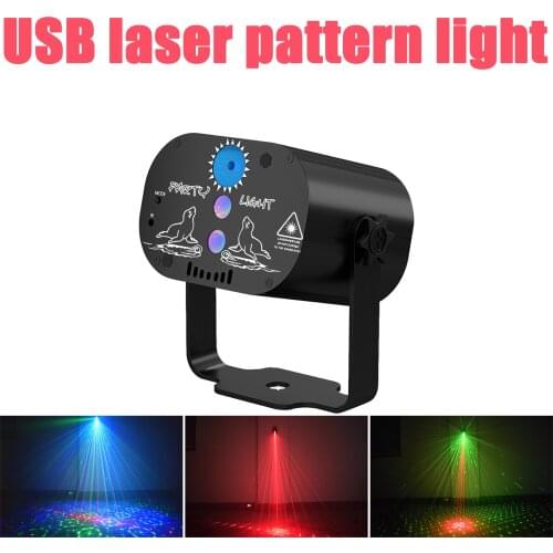 DJ Disco Lighting Effect LED Party Lights Mini USB Laser Light Projector for Sale for Wedding Birthday