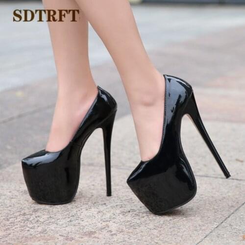SDTRFT Sexy Prom Women Pumps 8cm Platform Model Catwalk Shoes Woman 18cm Thin High Heels Female cosplay Stilettos zapatos mujer