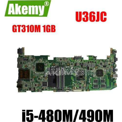 U36JC Motherboard i5-480M/490M GT310M 1GB For Asus U36JC Laptop motherboard U36JC Mainboard U36JC Motherboard test 100% OK