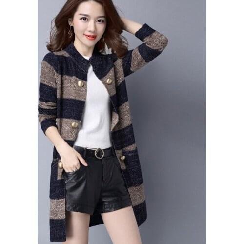 Long Cardigan Female 2021 Spring And Autumn Cardigan Women Sweater And Knitted Jacket
