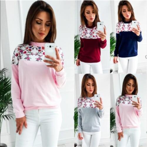 Women Jumper 2019 Autumn Girls Print Hoodie Sweatshirt Casual O-neck Long Sleeve Pullover Hoodies Tracksuits Sudaderas Mujer