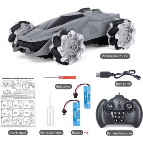 1:24 2.4G 4WD 360 Degree Flip Simulation Spray Night Glare Effect Tire Dynamic Sound Effect RC Stunt Car Models Toys
