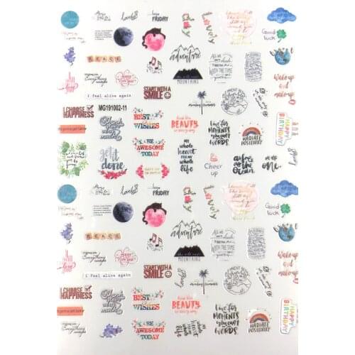 1 sheet 3d DIY Nail Art Sticker Adhesive Sticker Decals Tool moon car letter Nail Art Tattoo Decoration Z0239