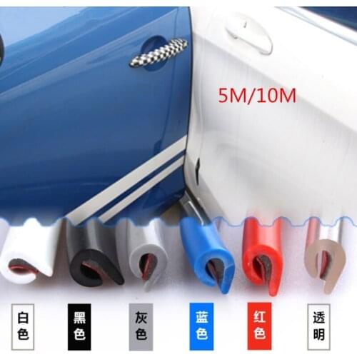 10 M/lot U-shaped rubber seal door door noise anti-collision seal door door trim strip 6 different colors