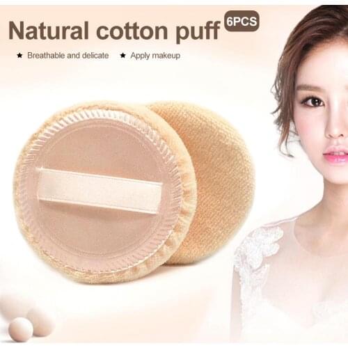 6Pcs Professional Round Shape BB Cream Powder Women Facial Powder Soft Puff Foundation Sponge Beauty Cosmetics Makeup Tools