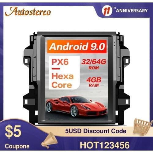 64 Tesla Style Android 9.0 4G LTE Car GPS Navigation For TOYOTA Fortuner 2016-2020 Stereo Head Unit Multimedia Player Auto Radio