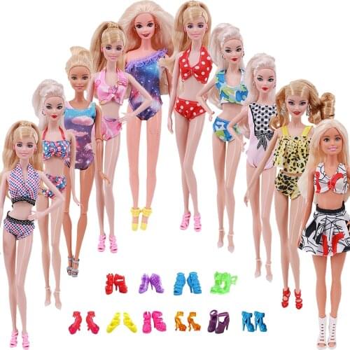 Barbie Doll Swimsuit Clothes Shoes Evening Dress Doll Accessories For 11.8 Inch Barbies Doll,BJD Doll,Toys For Girls