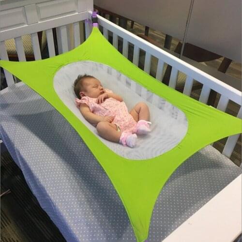 Large Baby Hammock Cradle Breathable Stretch Mesh Home Outdoor Detachable Portable Foldable Removable Washable Appease Sleep