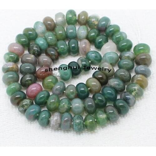 Natural Indian Agates 5x8mm Rondelle Beads15"/38cm ,Beads For DIY Jewelry making !We provide mixed wholesale for all items